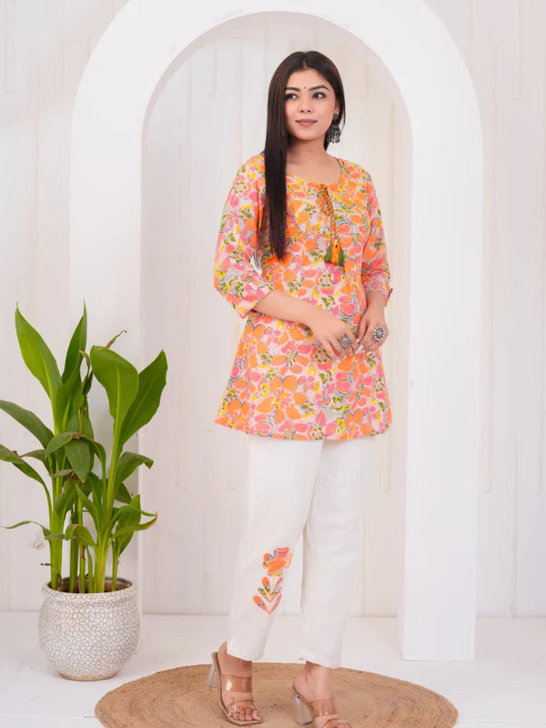 ORANGE PATCHWORK CO-ORD SET – PURE COTTON, CHIC & COMFORTABLE