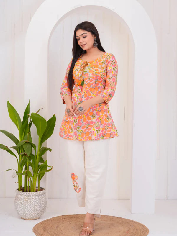ORANGE PATCHWORK CO-ORD SET – PURE COTTON, CHIC & COMFORTABLE
